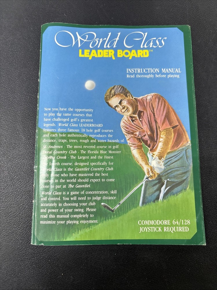 World Class Leader Board Pro Golf Simulator - Commodore 64 Floppy disk Game