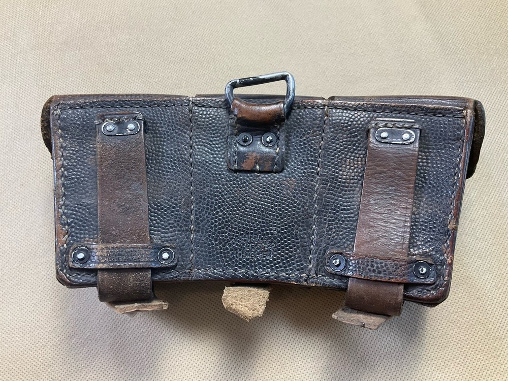 Rare Eugen Hurth Munched Leather K98Ammo Pouch Dated 1935