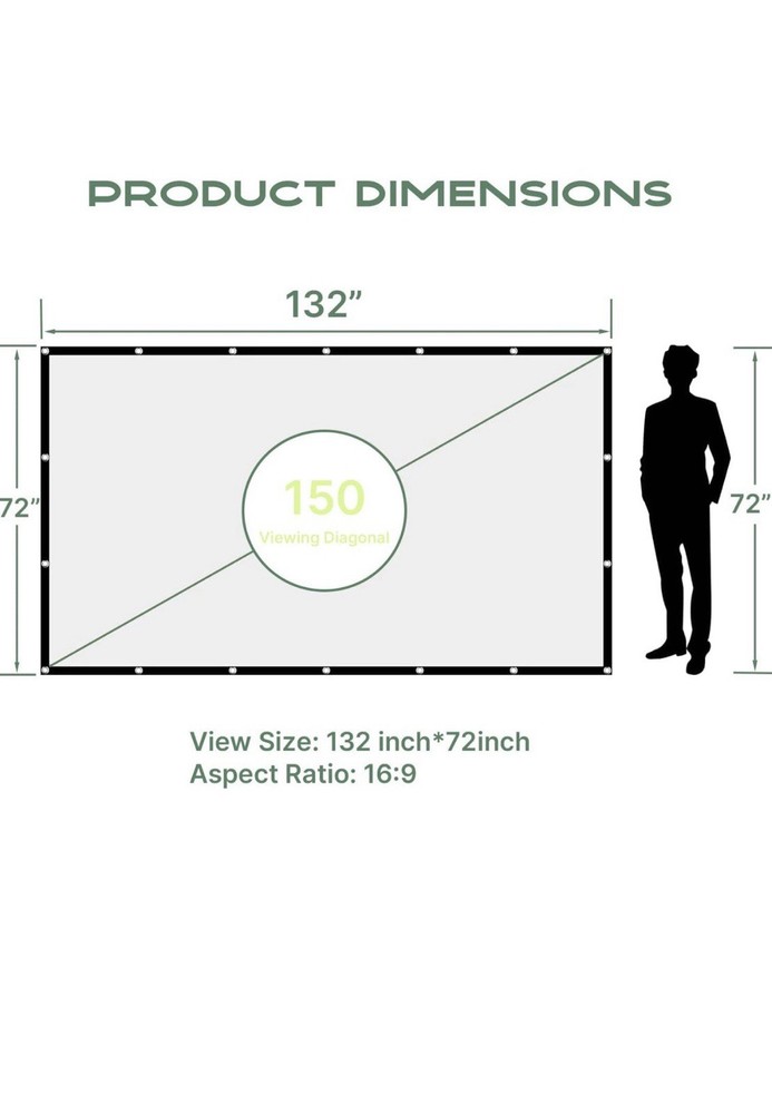 Projector Screen 150 Inch