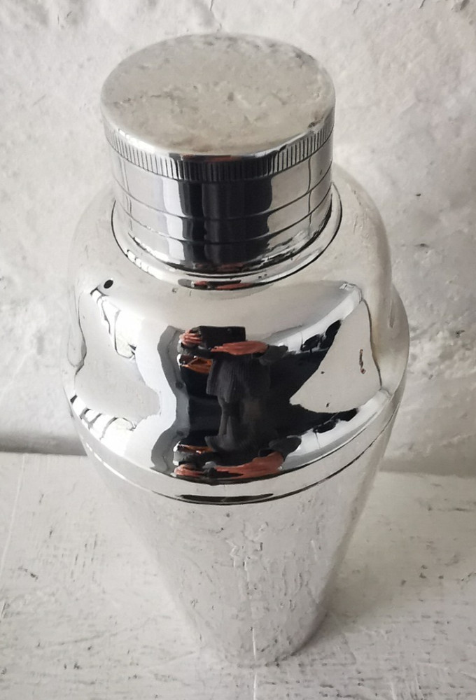 Fine Antique Solid Silver 3pc Cocktail Shaker - Mauser C.1899.