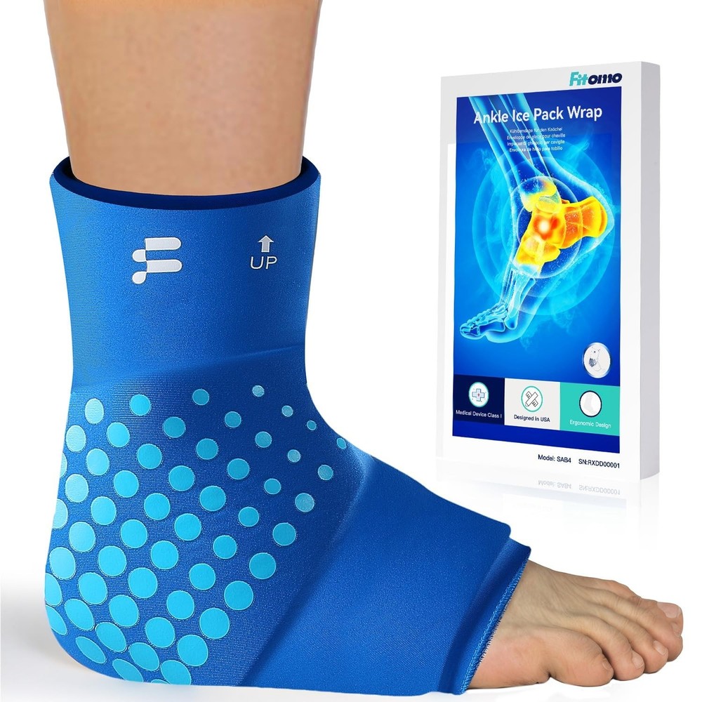 Ankle Ice Pack Wrap for Swelling with Thickened Cold Compression and Cooling ...
