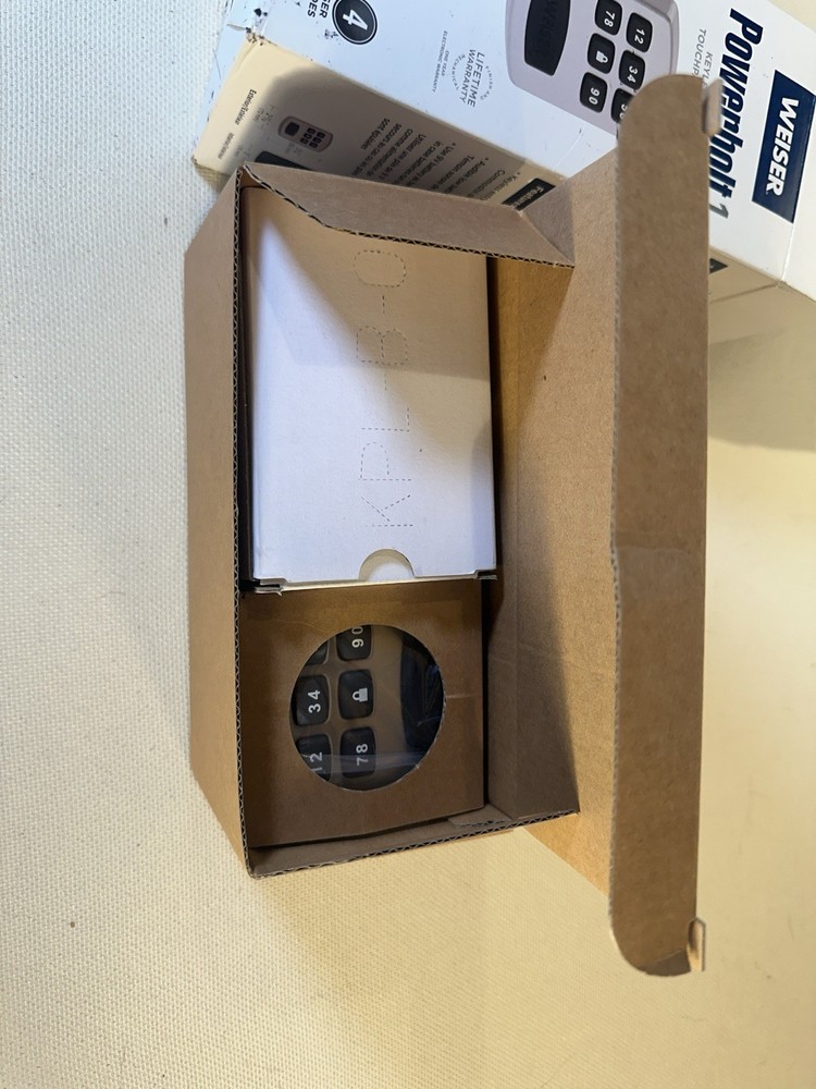 Weiser Powerbolt 1 (2017) Silver Keyless Touchpad Deadbolt 4 user codes