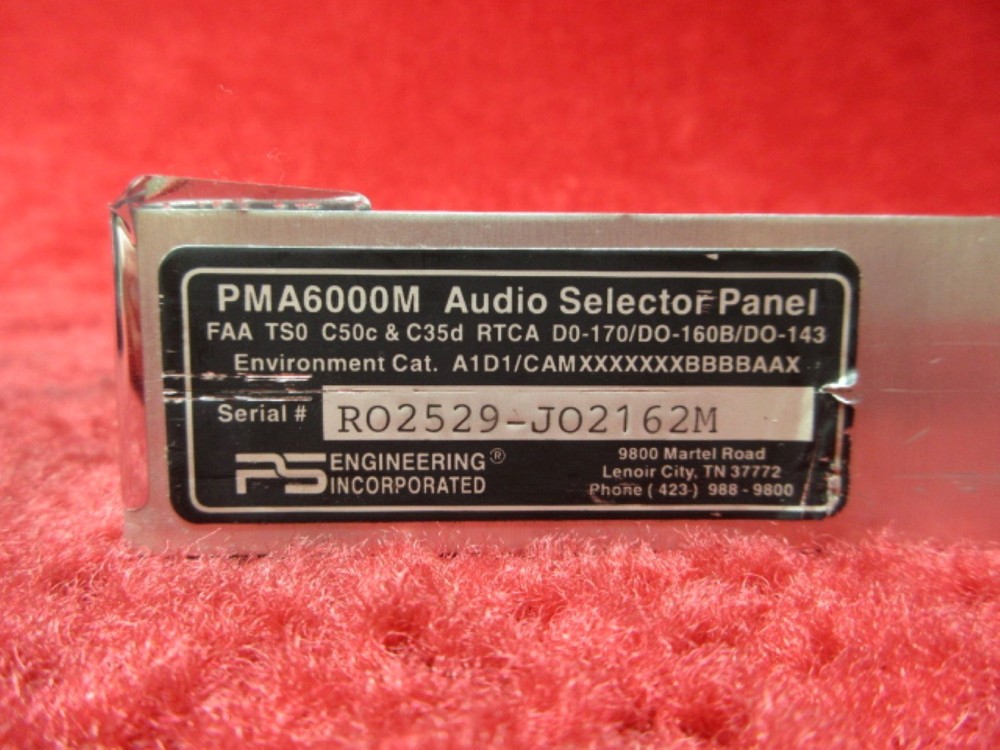 PS Engineering PMA6000M Audio Selector Panel