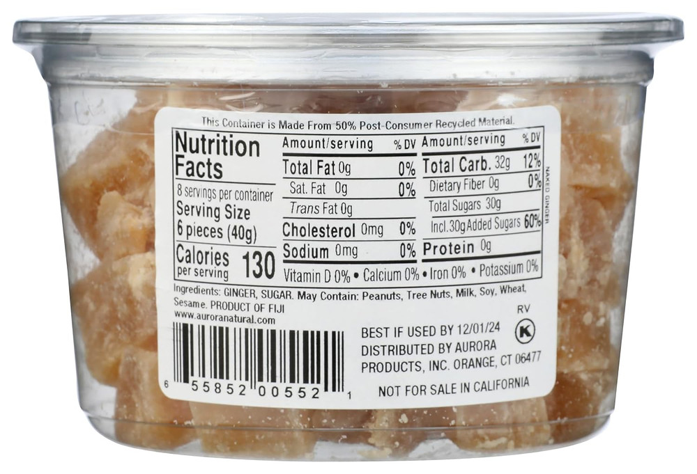 PRODUCTS Australian Crystallized Ginger Chunks, 11 OZ