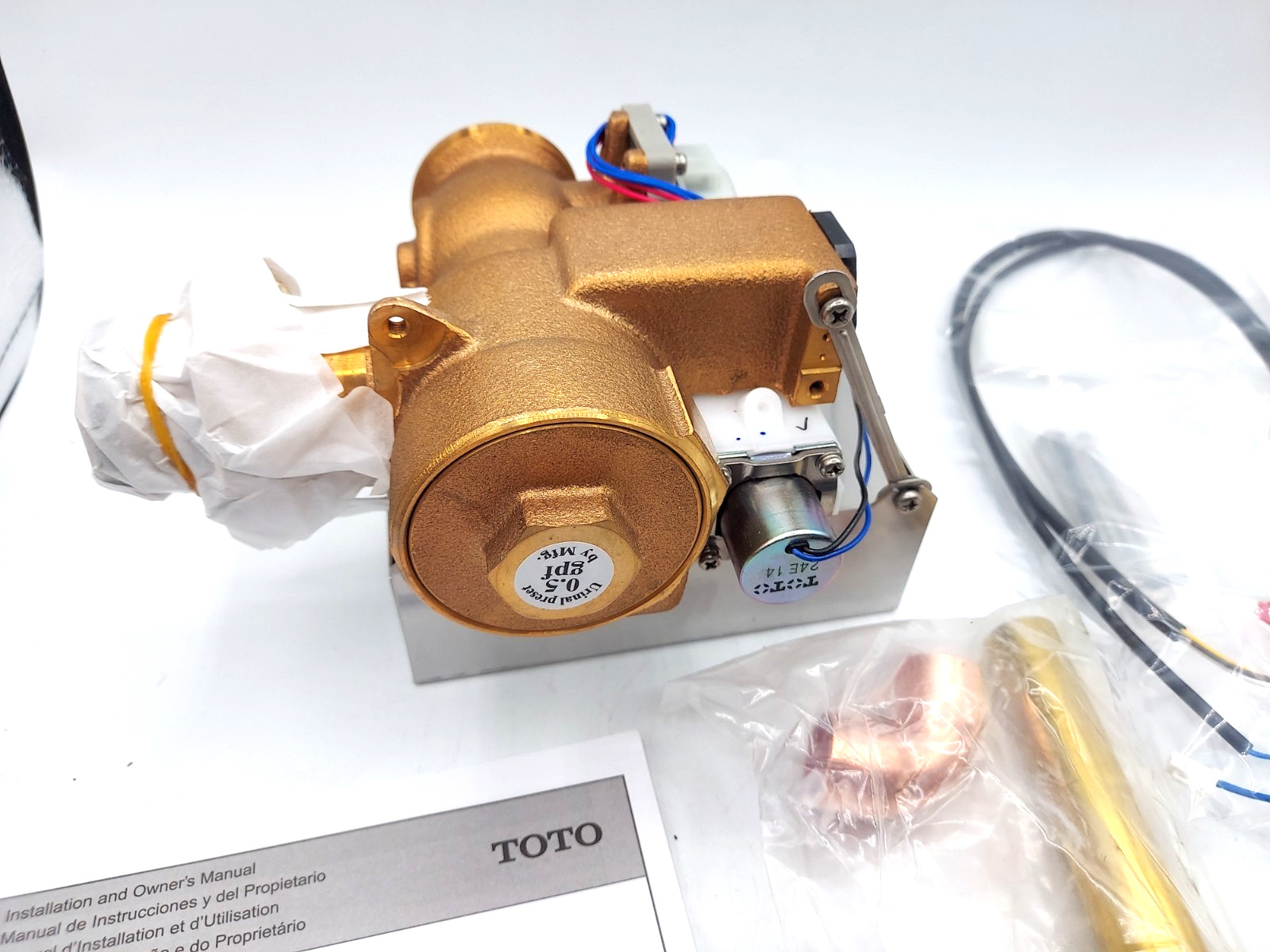 TOTO TEU2LA11#SS EcoPower 0.5 GPF Automatic Concealed Urinal Flush Valve NEW