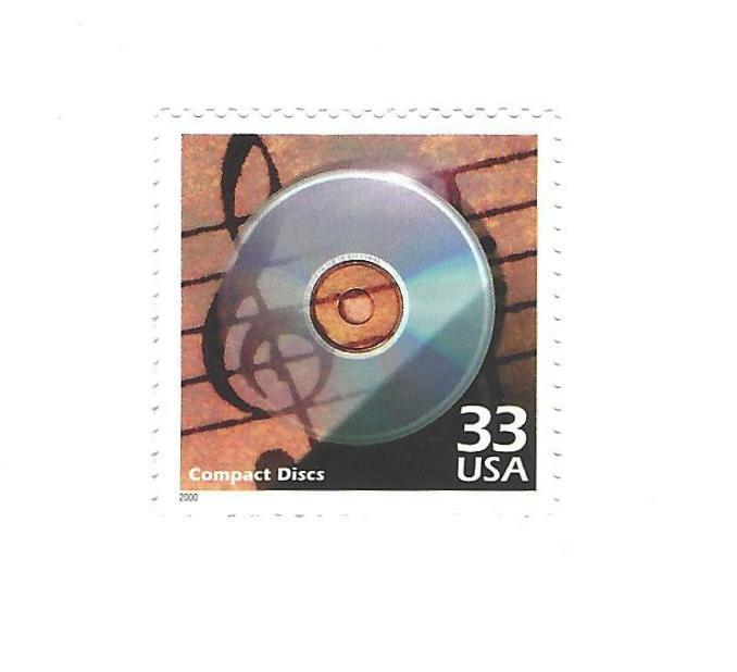STAMP US SCOTT 3190h "Compact Discs" 33 CENT 2000 MNH