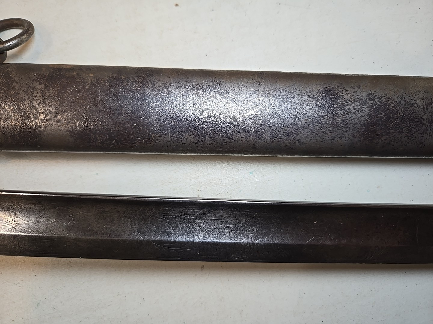 Pre-WWI British Pattern 1827 Volunteer Rifle Officers Sword w/Scabbard - Etched