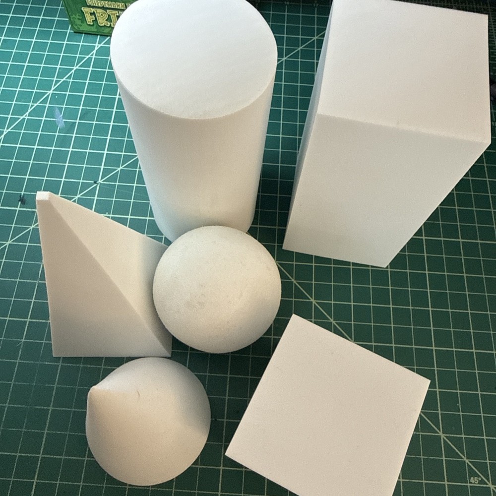 Wooden Foam Geometric Solids For Drawing Practice
