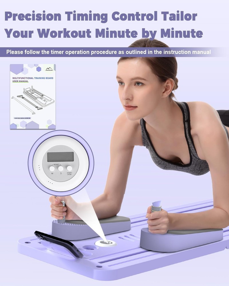 Pilates Board - Multi-Functional Pilates Reformer for Core & Abdominal Training,