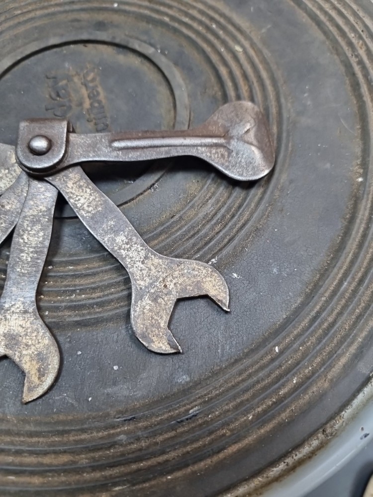 Vintage cycle Multi Tool Spanner, Screwdriver Tyre Lever Tools British made