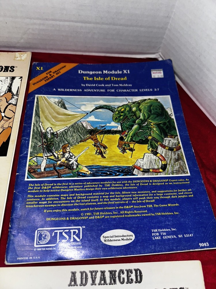 ADVANCED D&D DUNGEON MODULES TSR 1978