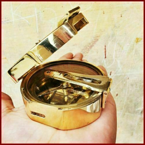Maritime Brass Brunton Compass Nautical Direction Compass Decor Gift Item