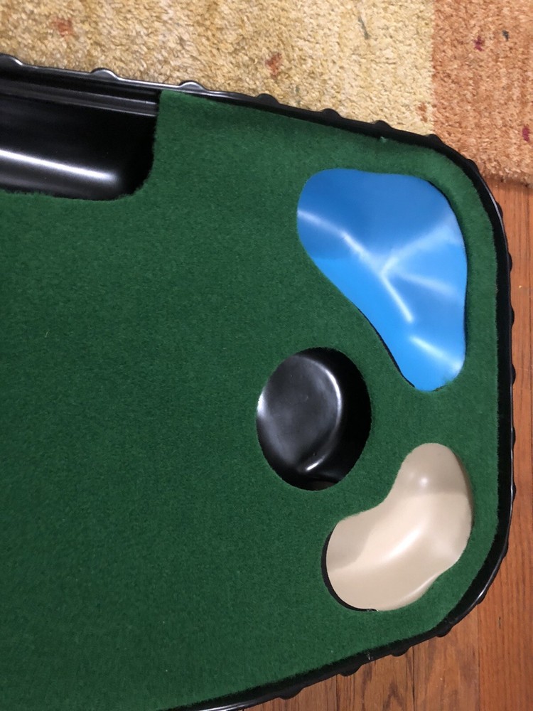 Putting Practice Mat World Golf Hazard Deluxe Automatic Return Green Putter