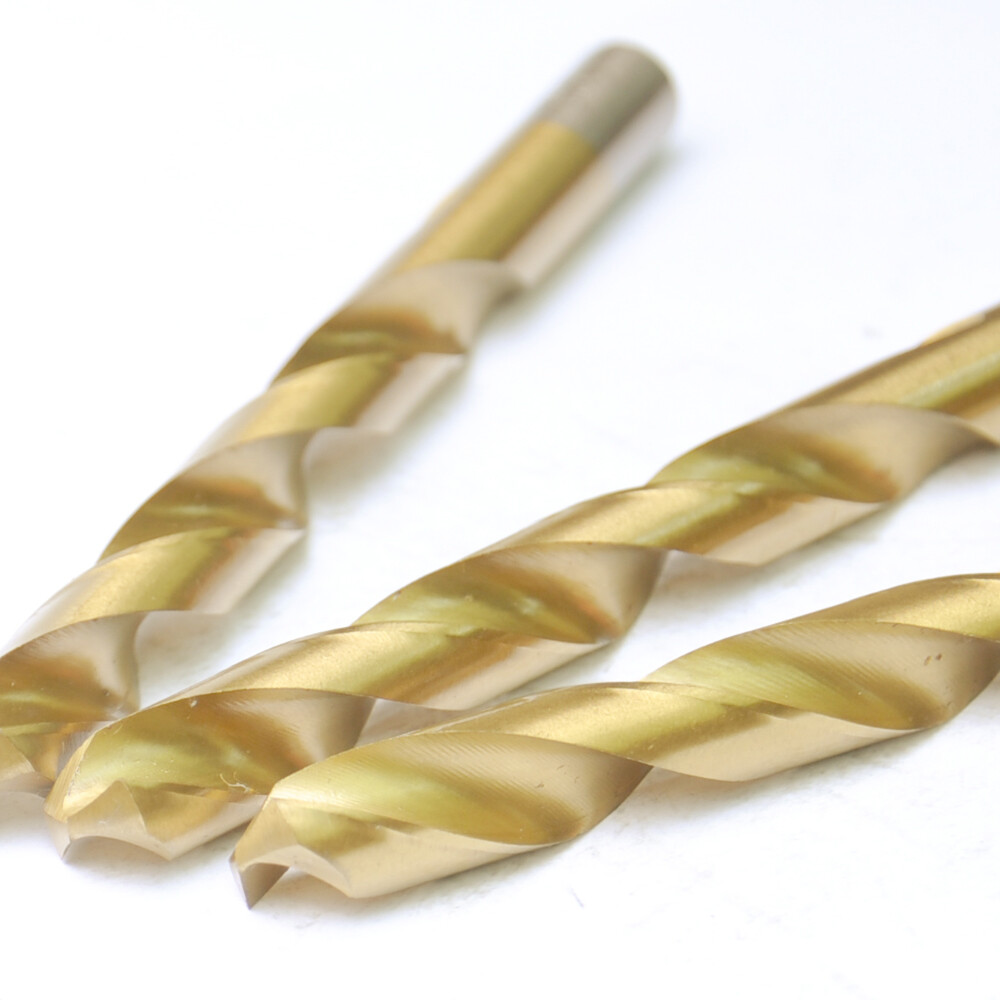 Drillforce 10PCS 5/64" Titanium Drill Bits Set HSS Metal Woodworking Drill Bit