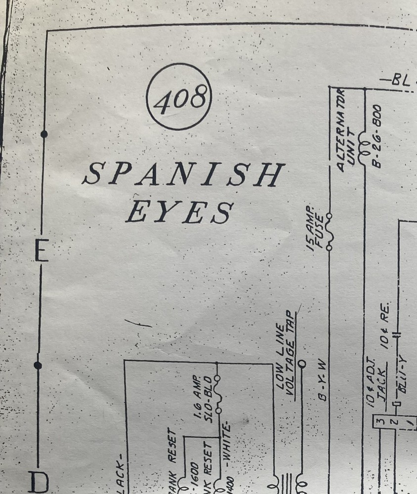 Williams Spanish Eyes Pinball Schematic