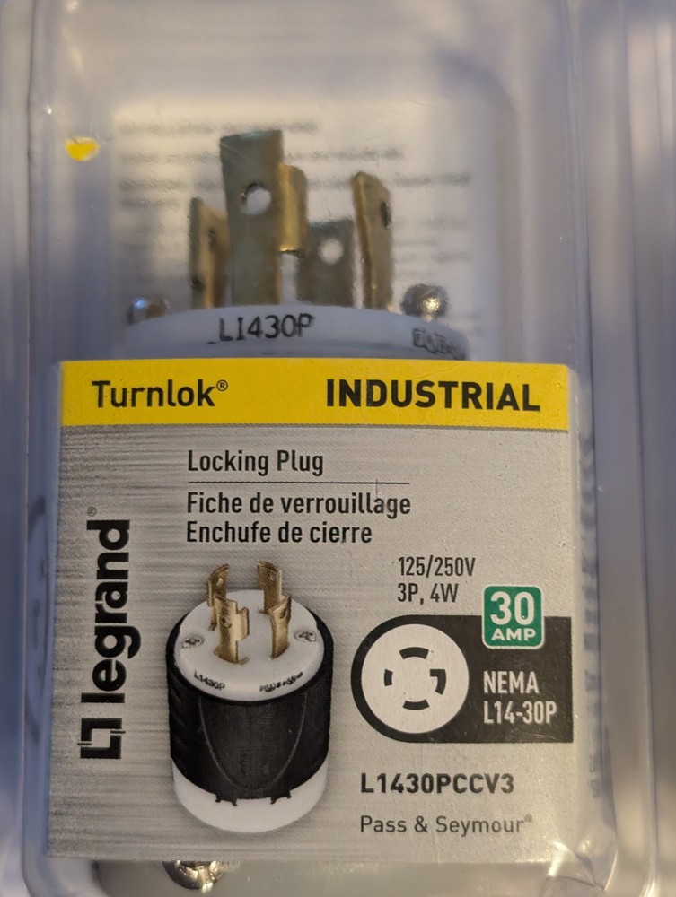 2- Turnlok 30-Amp Locking Plug Legrand