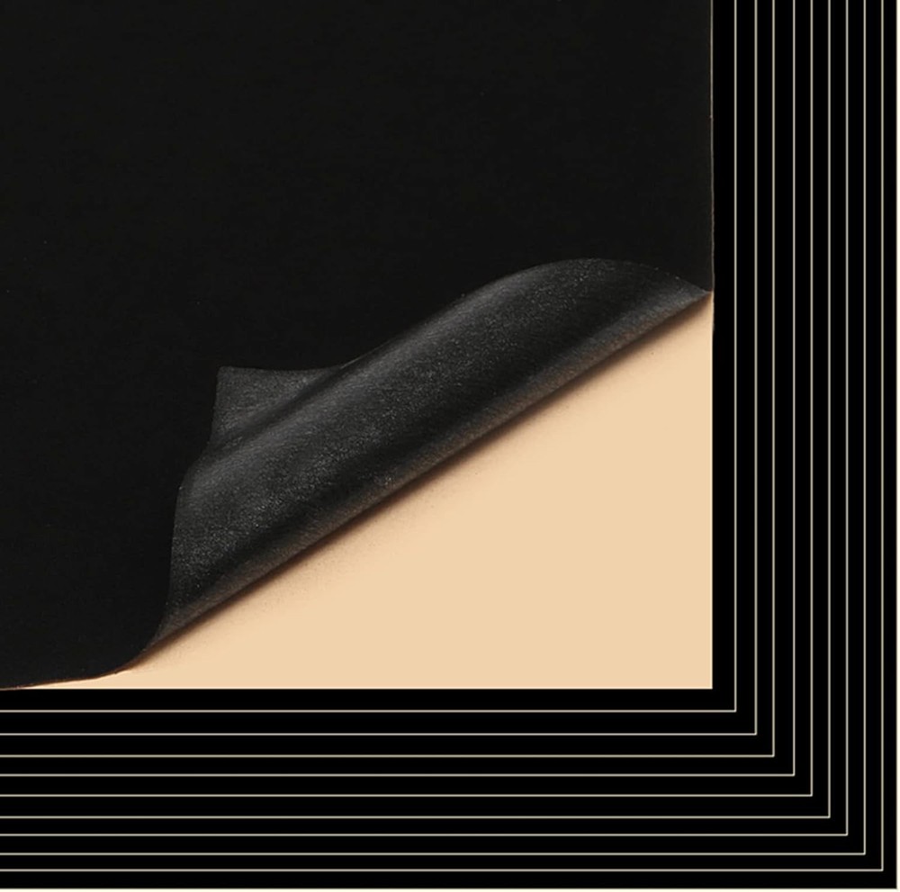 Self Adhesive Fabric for Crafts, 40 Black Sheets