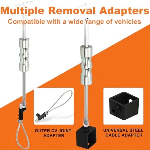 Inner CV Axle Puller Tool with Slide Hammer, 63mm and 48mm CV Molded Box Set