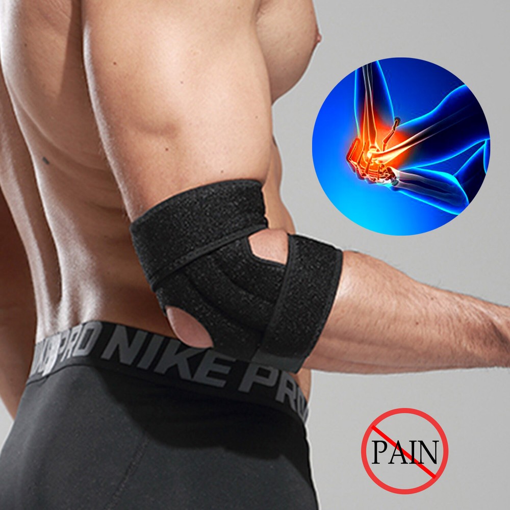 Adjustable Elbow Support Strap Padded Brace Tennis Compression Tendonitis Relief