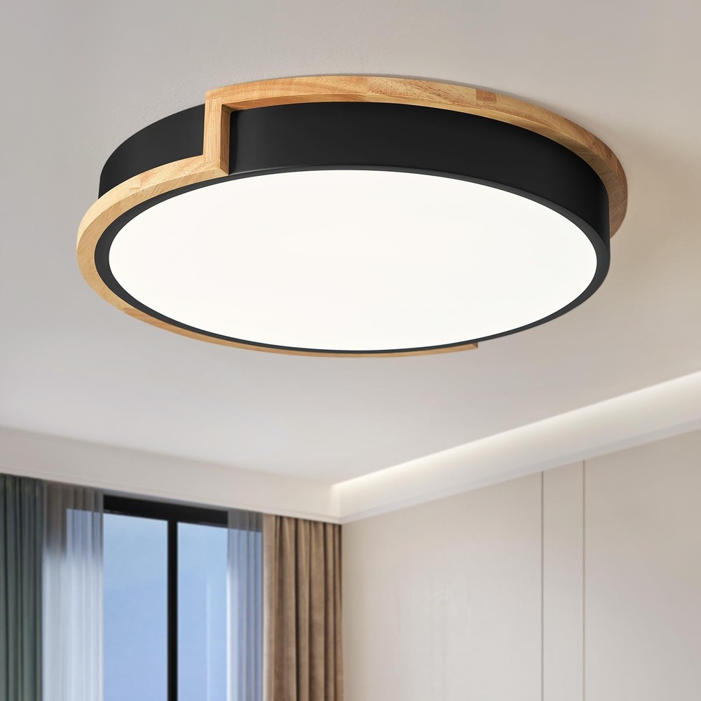 Modern LED Close to Ceiling Light, Round Flush Mount Ceiling Lighting Fixture...