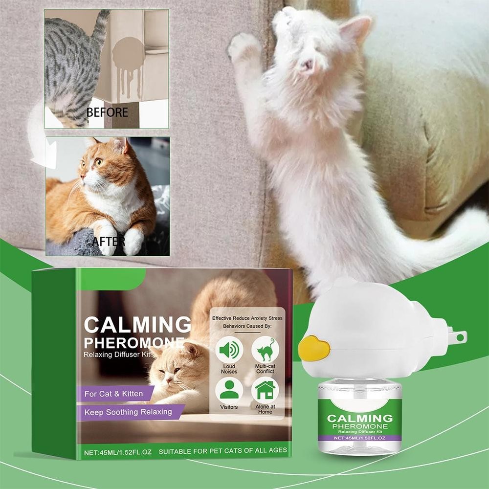 Cat Pheromone Calming Diffuser Kit Effectively Relieves Anxiety Stress 45ML US