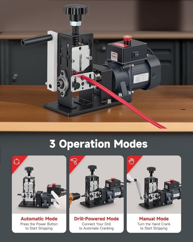 Automatic Wire Stripper Machine, Wire Stripper Electrical for 0.06"-0.9" 1.5-...