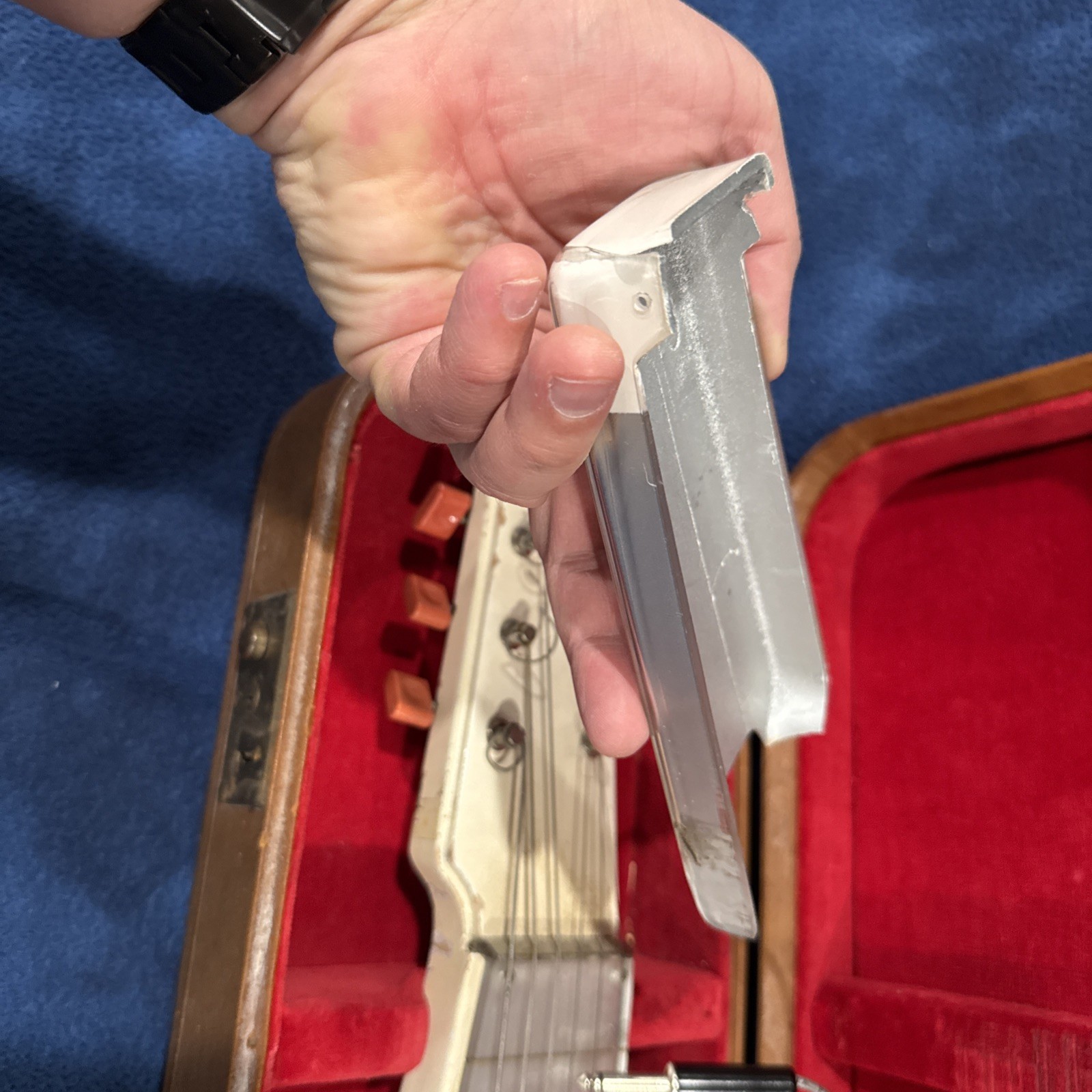 1953/52 Vintage Gibson Ultratone White/Coral Lap Steel Guitar w/ Case