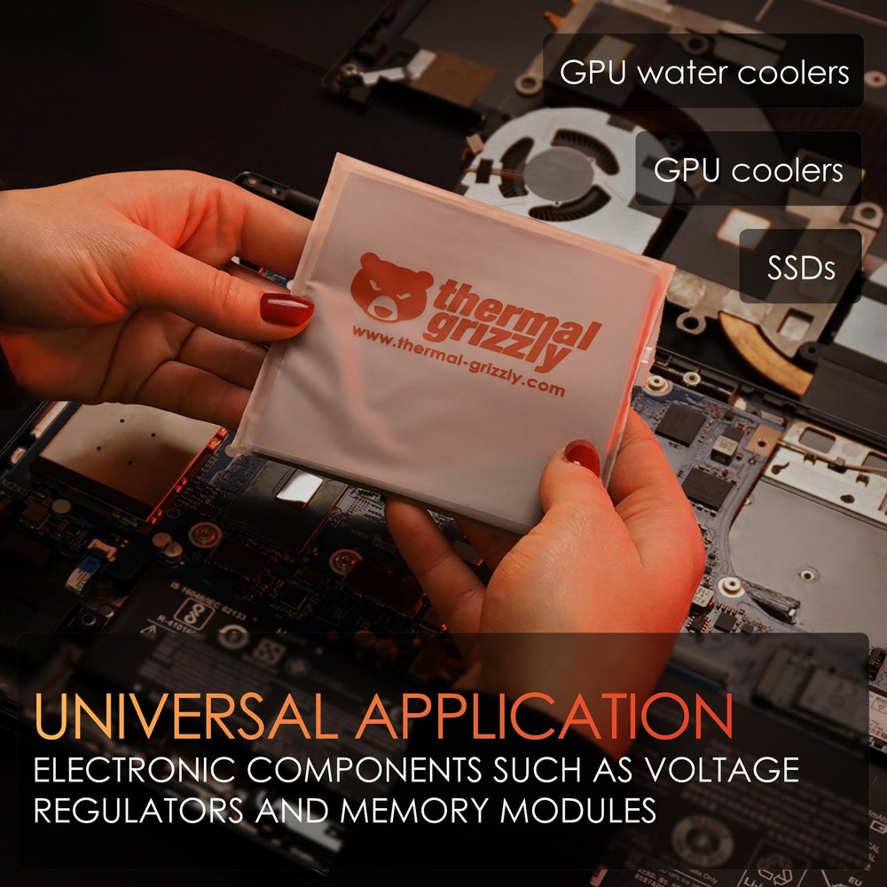 Minus Pad Basic - 120x20x3.0mm 4-Pack Thermal Interface Pad, Electrically Non...