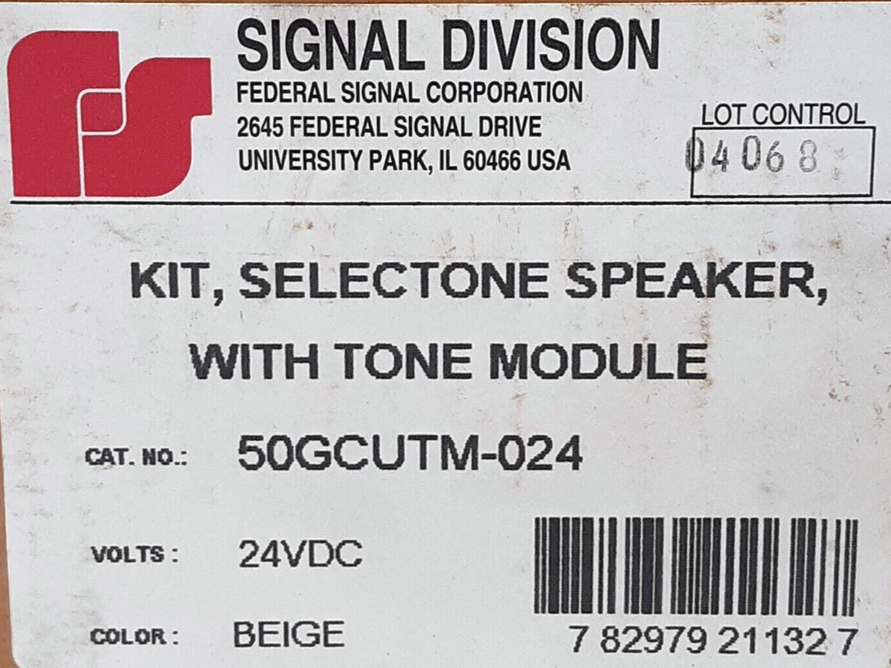 Federal Signal 50GCUTM-024 Selectone Speaker with Tone Module