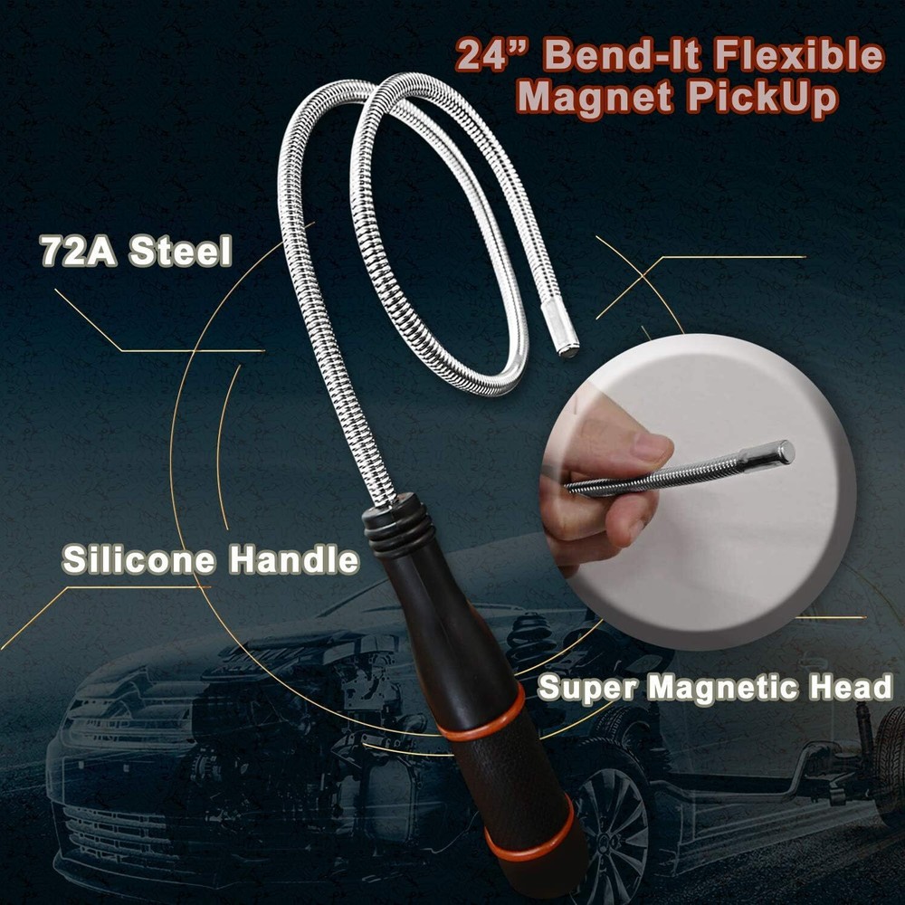 Magnetic Pickup Tool 24 Bendit Flexible Magnet Pickup Sweeper Bendable Retrieve
