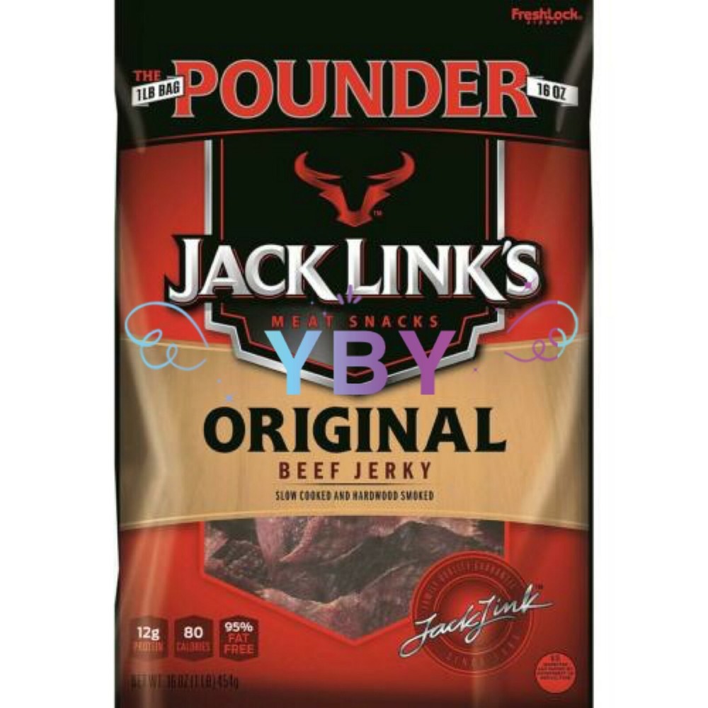 4 Packs Jack Link's Original Beef Jerky 16 OZ Each Pack
