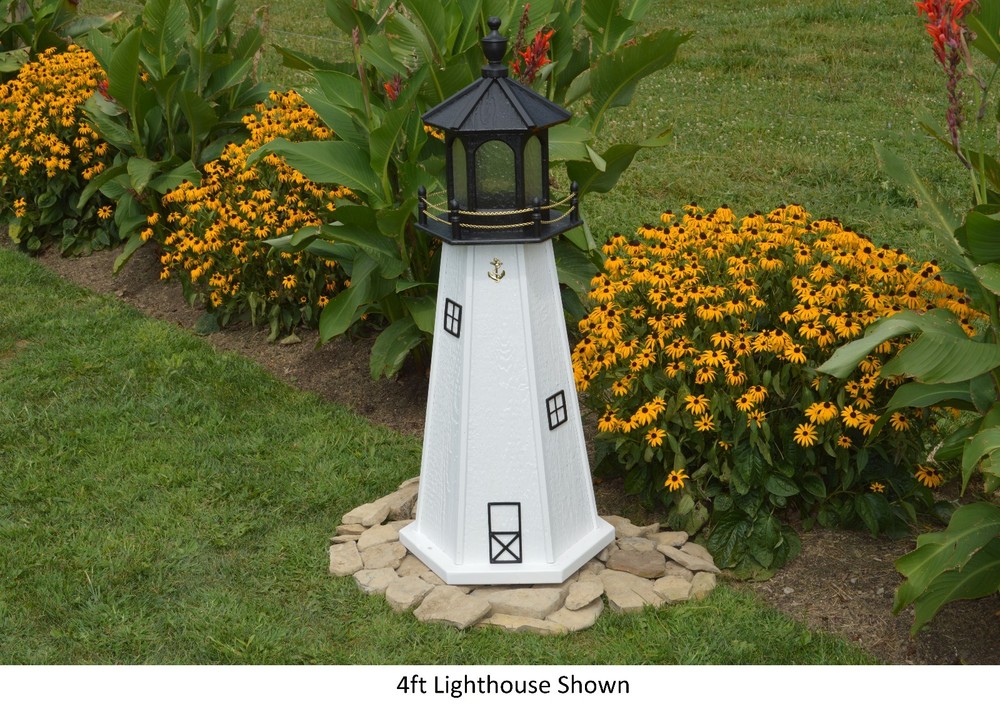 Amish-Made Replica Cape Cod, MA Lighthouse with Lighting - In 12 Sizes!