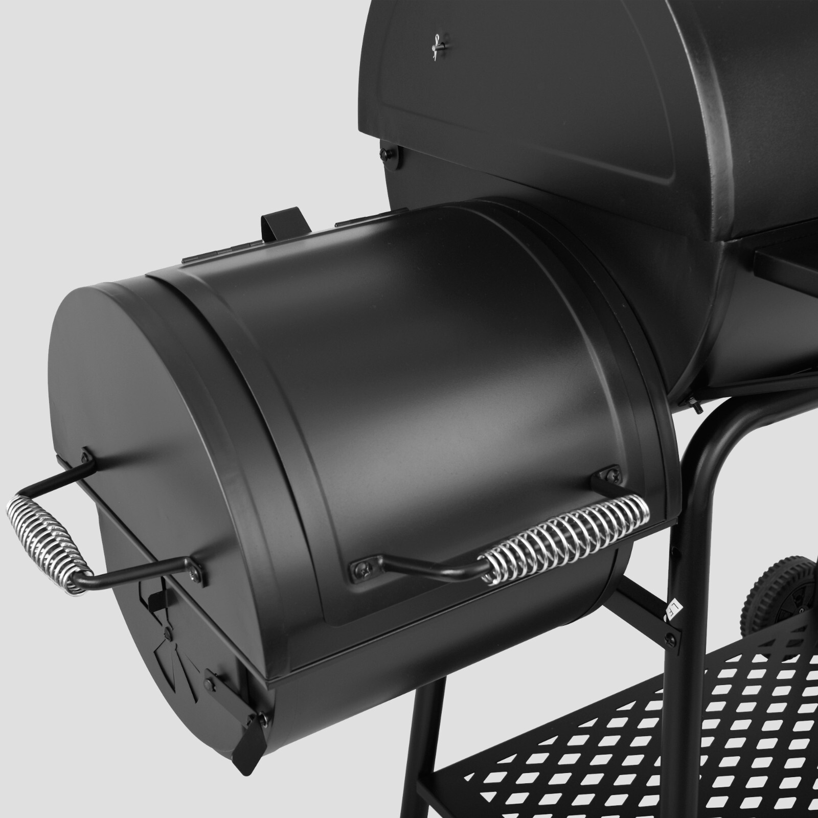 Royal Gourmet 811 Square Inches Barrel Charcoal Grill with Offset Smoker, Black