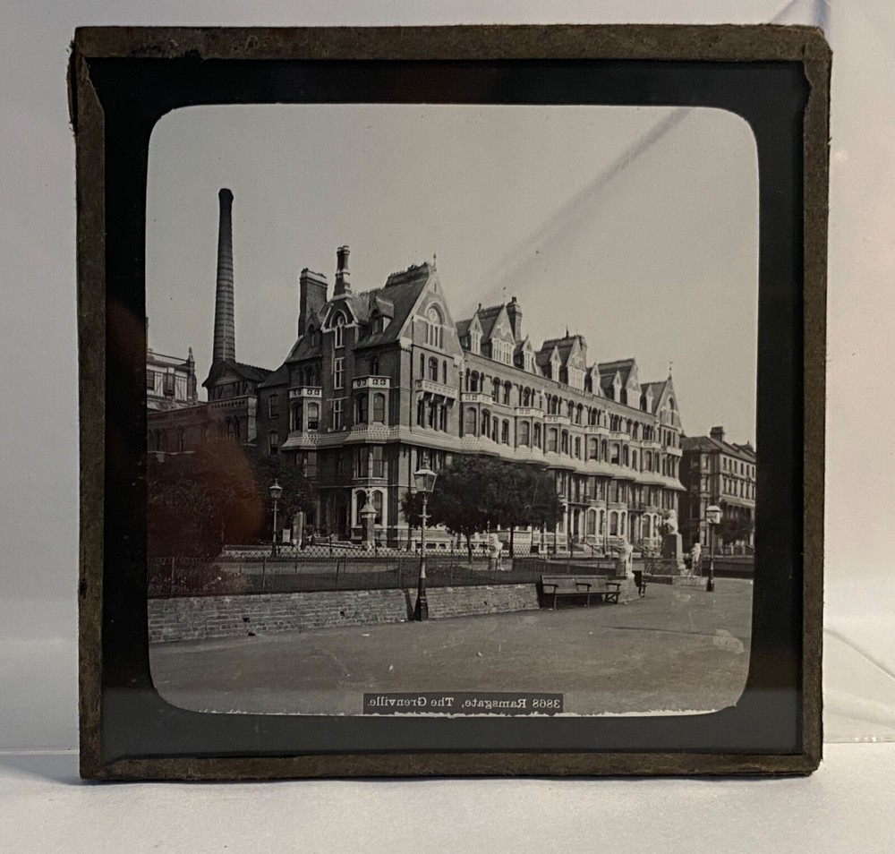 VINTAGE Magic Lantern Slide - The Grenville Hotel , Ramsgate