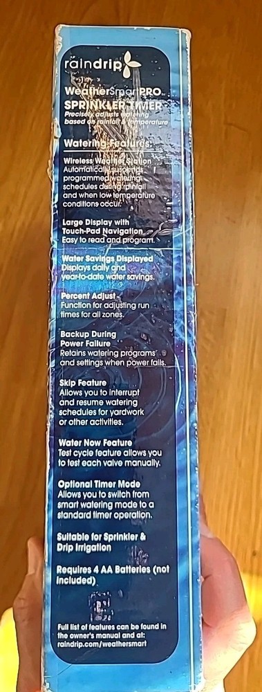 Raindrip Weather Smart Pro Sprinkler Timer Bundle Complete 6Station Box RSC600is