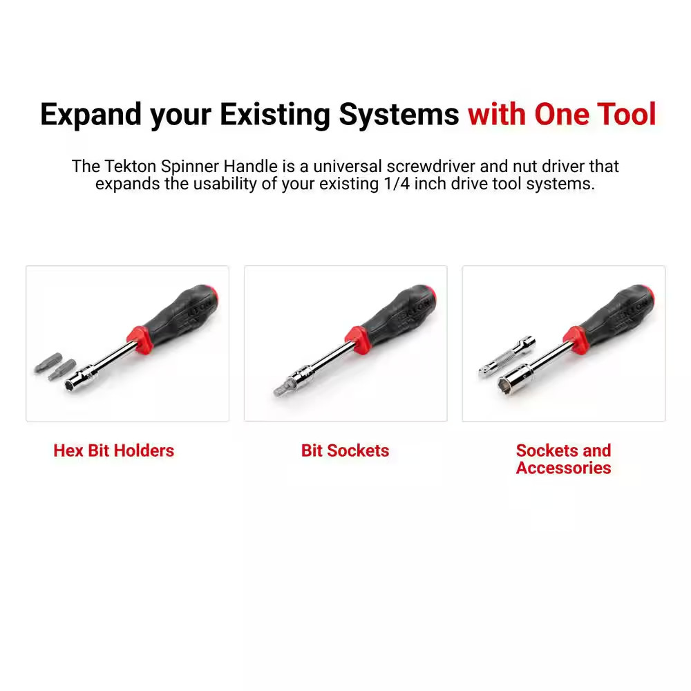 1/4 In. Drive High-Torque Screwdriver Spinner Handle
