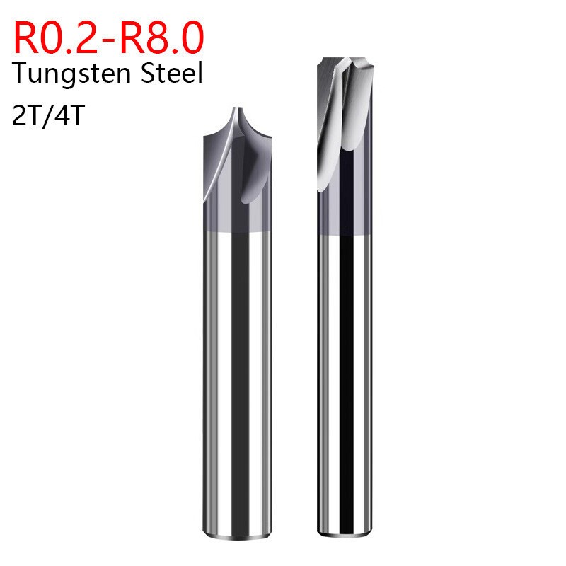 Corner Rounding End Mill R0.2-R8.0 Milling Cutter Tungsten Carbide Router Bit