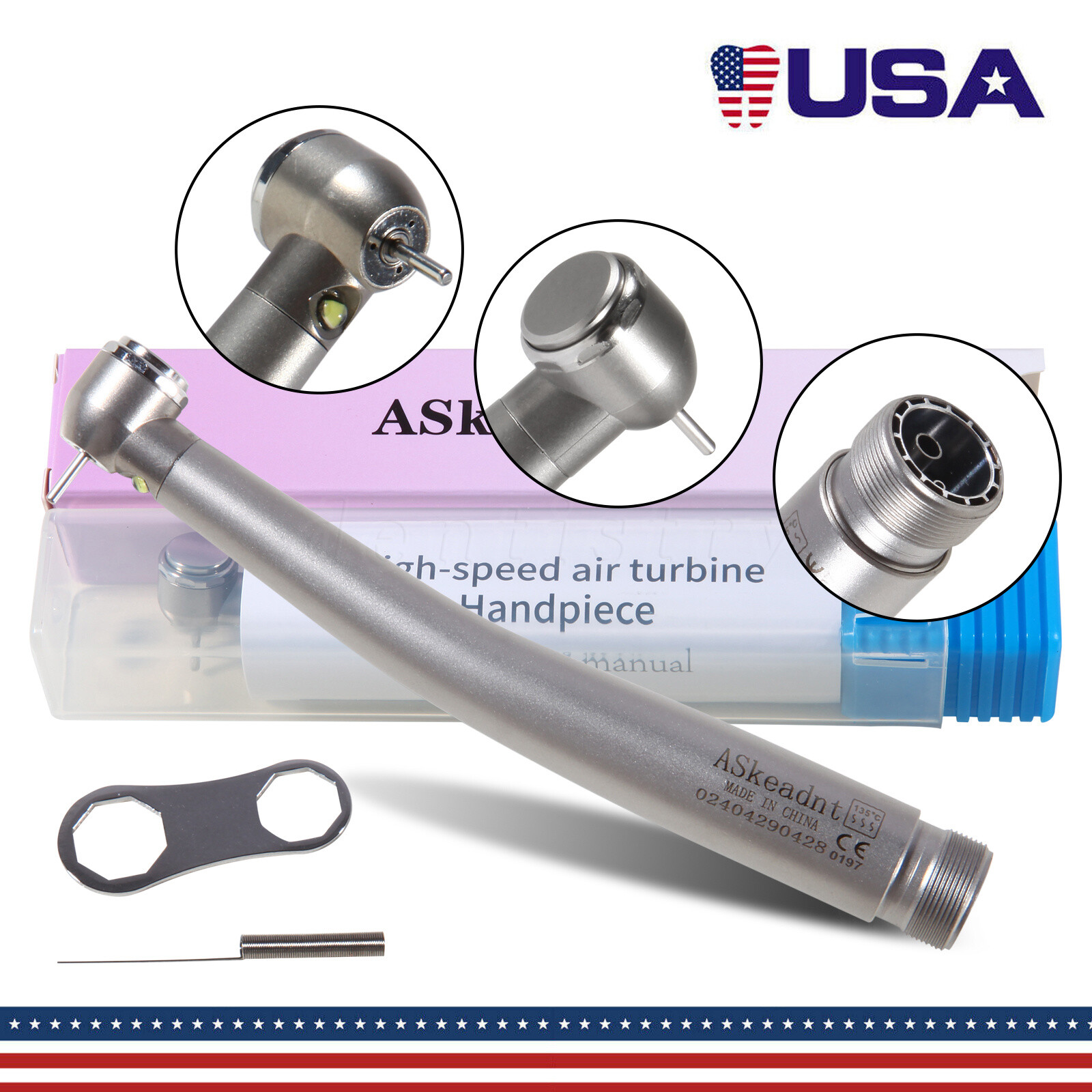 Turbina LED 2/4 orificios con pieza mano de alta velocidad dental NSK Style