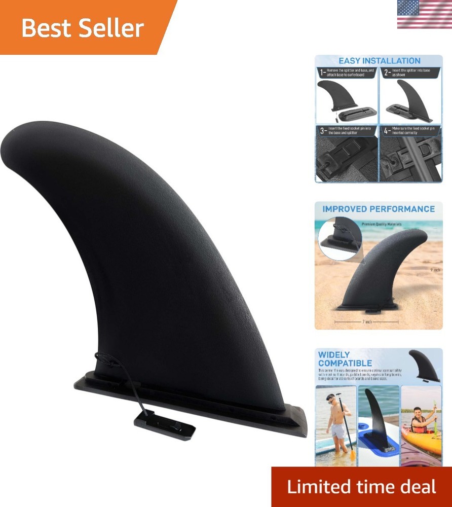 9” Inflatable Paddle Board Fin - Quick Installation, Maximum Stability