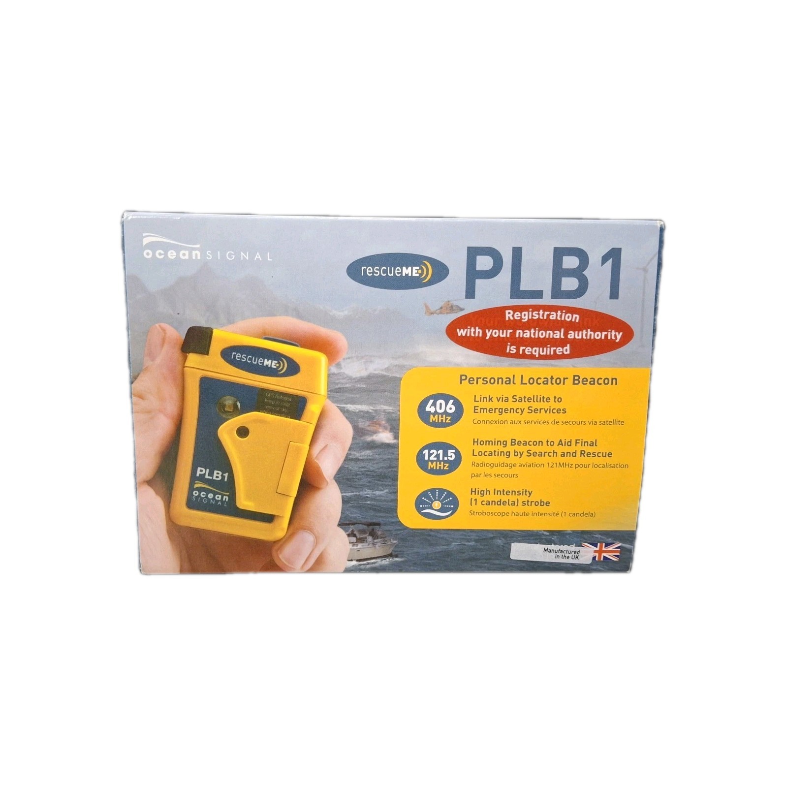 Ocean Signal Rescue Me PLB1 Personal Locator Beacon Outdoor Camping
