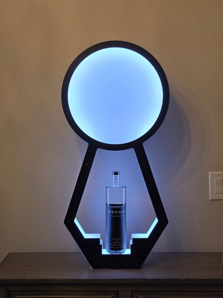 LED Bottle Presenter Display Glorifier. Rechargeable & Wireless. Add your Logo