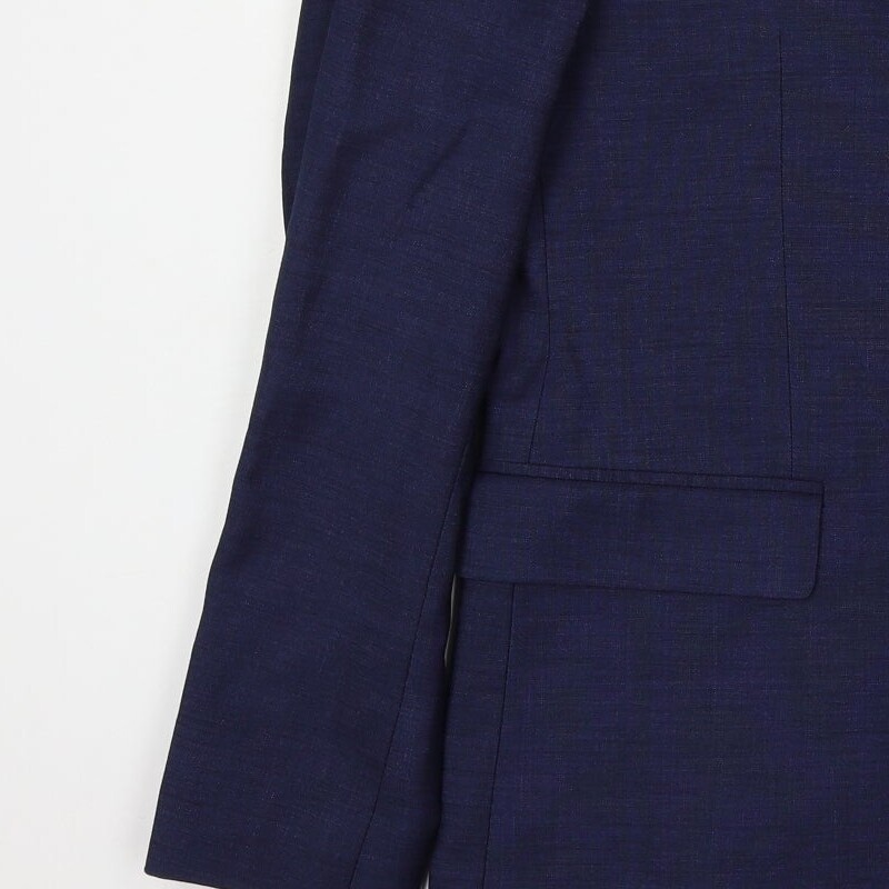 H&M Mens Blue Polyester Blend Suit Jacket Size L
