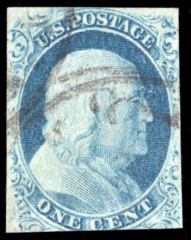 #9    -  A Fine Used Example with a Light Mostly Face Free Cancel