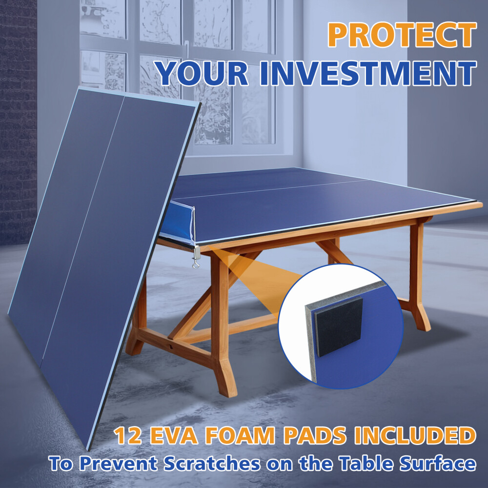 8ft Mid-Size Ping Pong Conversion Top Foldable & Portable Table Tennis Table Top