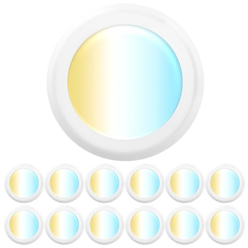 Sunco 6 Inch Disk Lights LED, Flush Mount Disc Recessed Ceiling Can 12 Pack