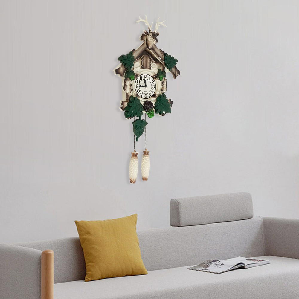 Retro deer head wall clock without dry battery,Retro Large Wall Clock