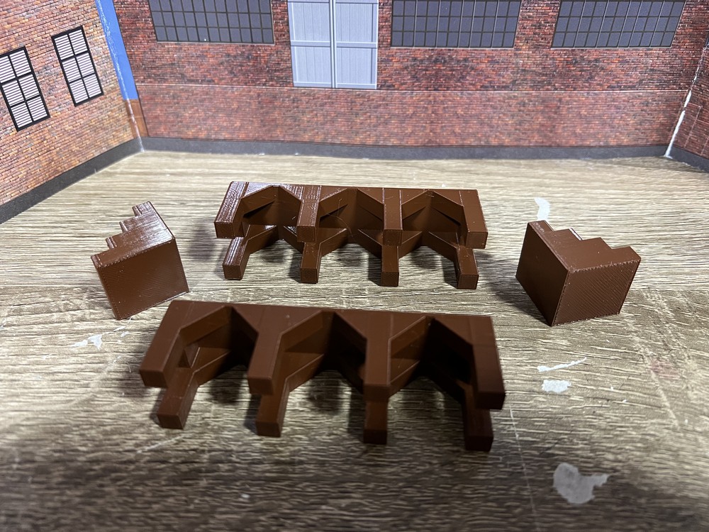 O Scale Loading Dock for Cargo Loading - Two 3.5 inch x 1 Inch Sections w/ Steps