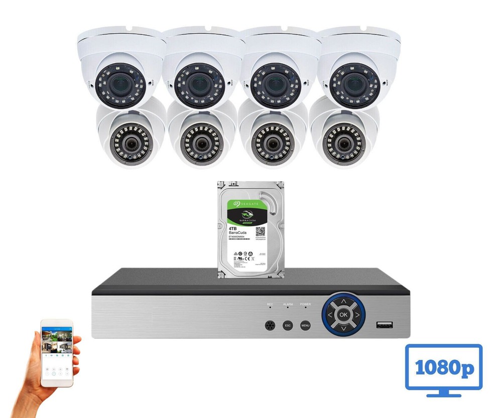 Evertech 8 Channel HD CCTV Security Camera System 4TB DVR Digital Recorder