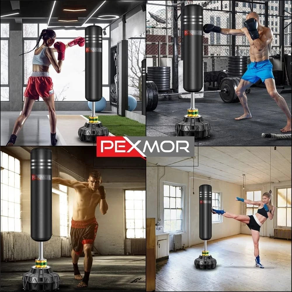 Freestanding Punching Bag Heavy Solid Boxing Bag with Suction Cup Armor Base &