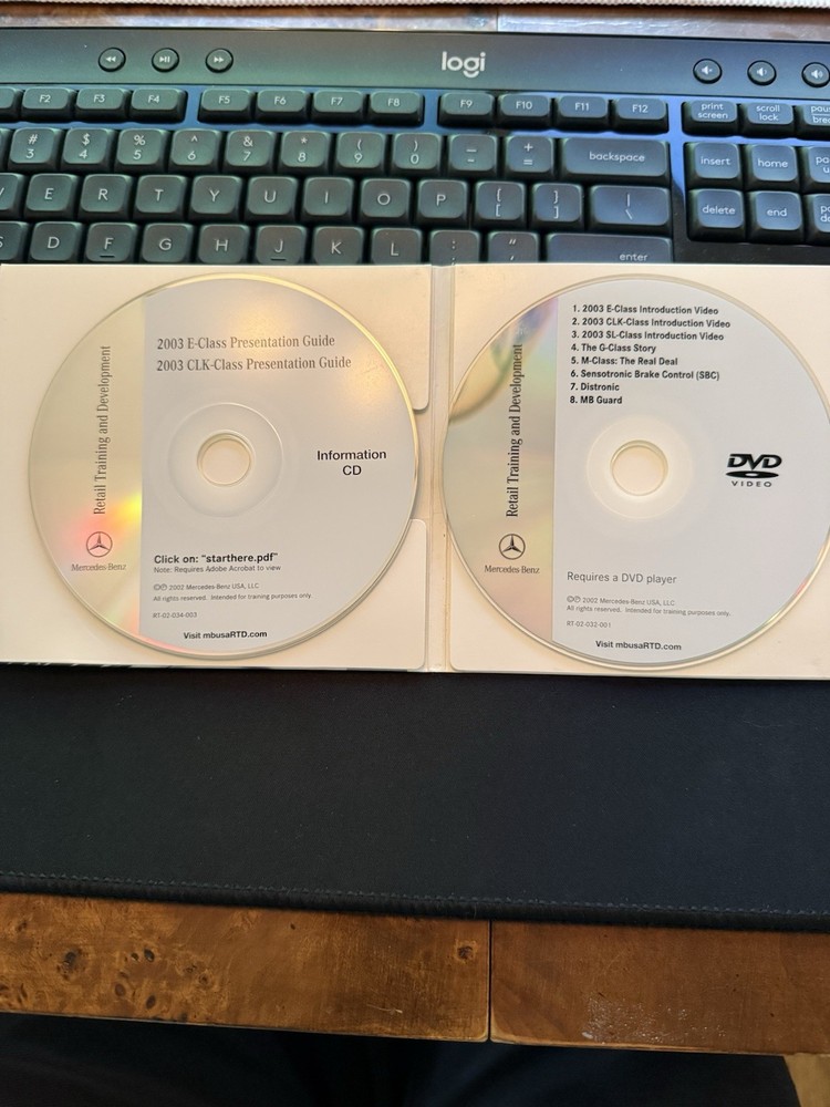 2003 Mercedes CD/DVD Combo Training Info Discs